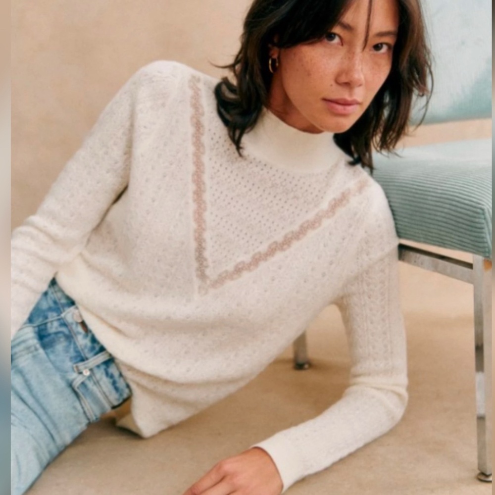 Sezane ivory sweater